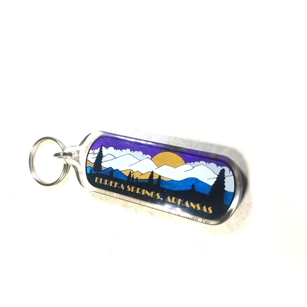Eureka Springs Arkansas Acrylic Keychain Souvenir